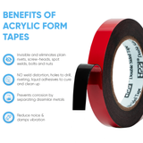 HPP Double Sided Tape, Heavy Duty Tape, Strong and Permanent for Outdoor and Indoor Thin. (0.75inch x 15yd)