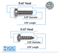 HPP License Plate Stainless Steel Screws Compatible with All Infiniti Models