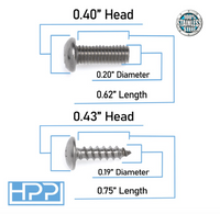 HPP License Plate Stainless Steel Screws Compatible with Volkswagen Models